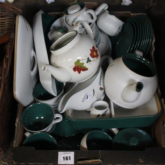 Denby Green Wheat pattern teaset, etc(-)